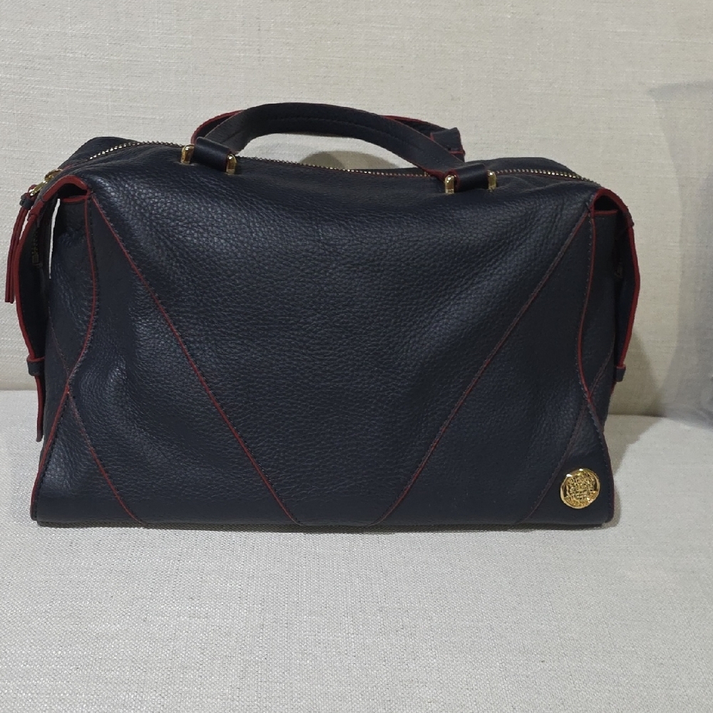 Vince Camuto Leather Bag with Red Trim